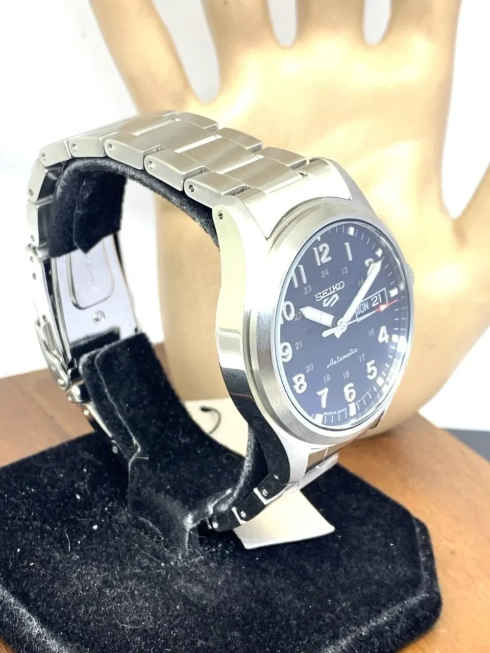 Seiko 5 Men's Watch SRPG29 Sports Automatic Blue Dial Day Date Stainless Steel